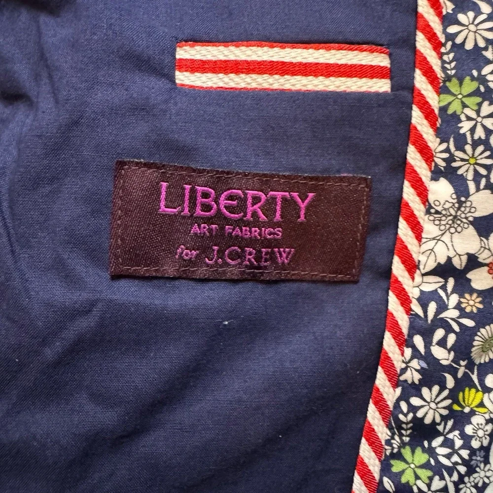 J Crew Liberty Floral‎ Fabric Schoolboy Blazer Size 0